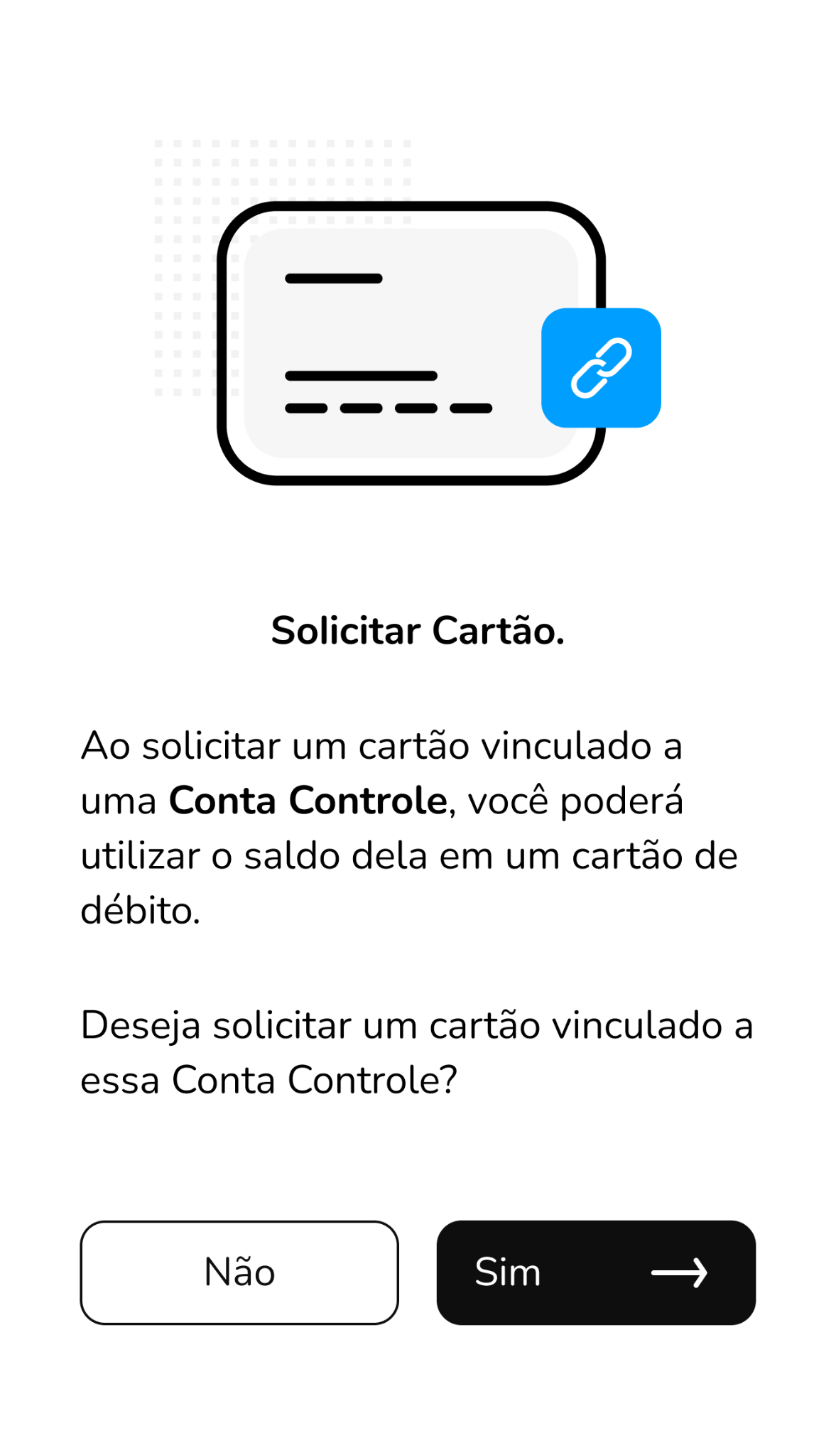 Solicitação do cartão