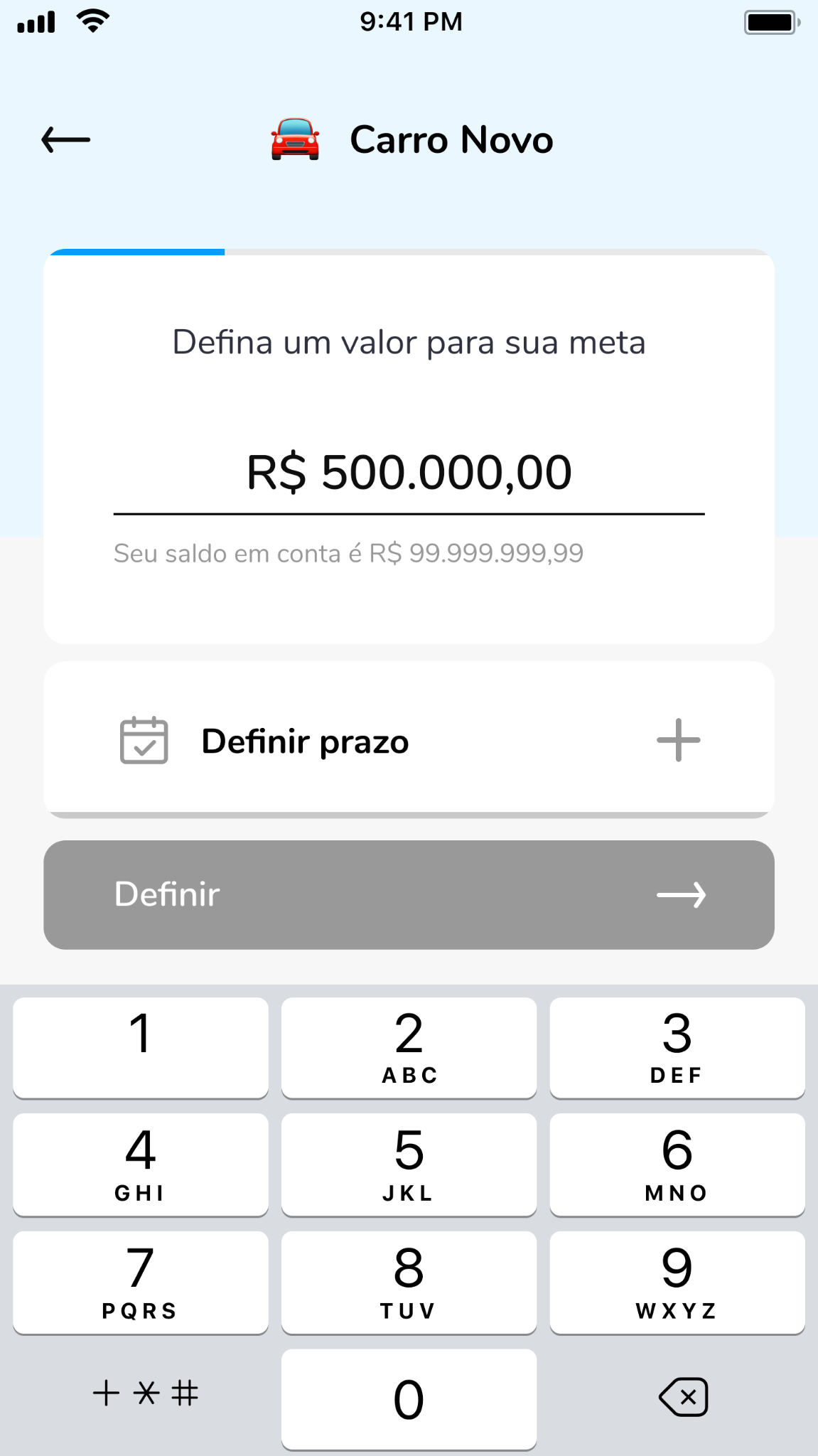 Definir a meta