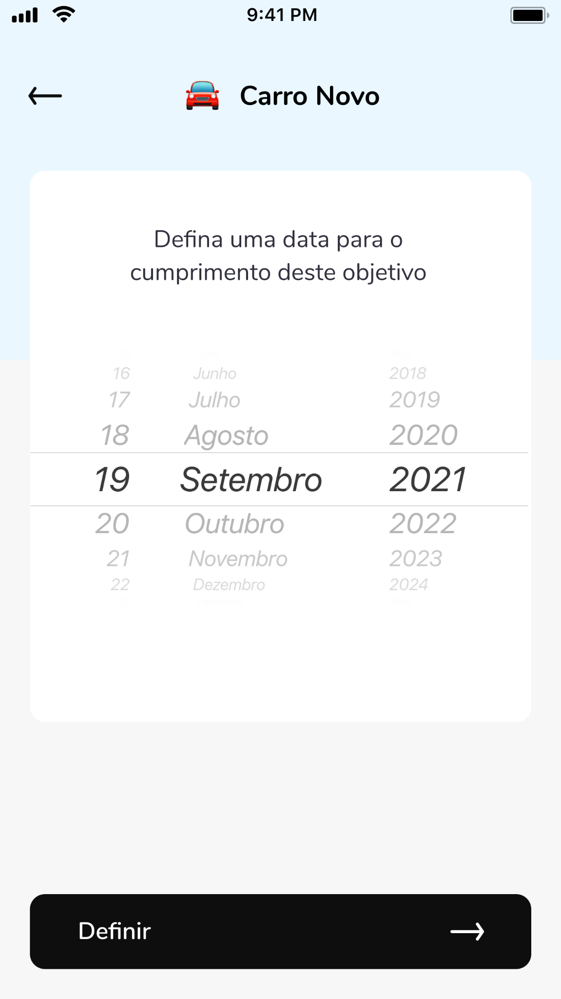 Definir a meta