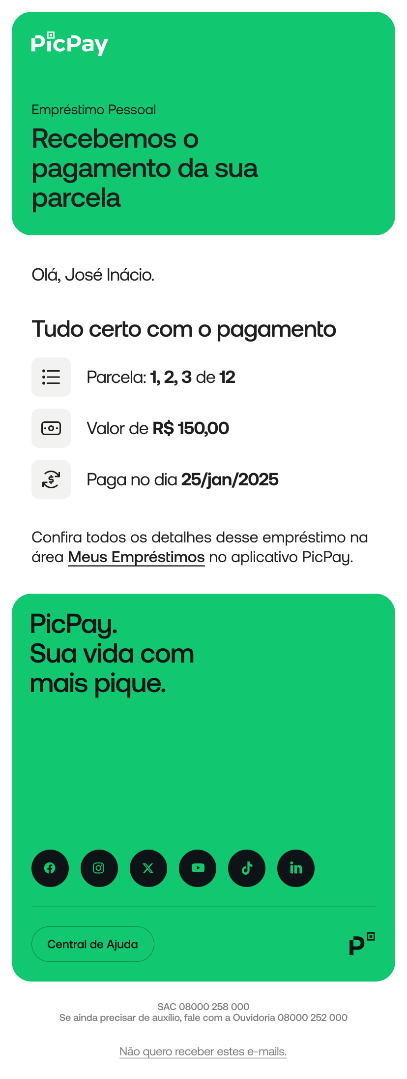 E-mail · pagamento