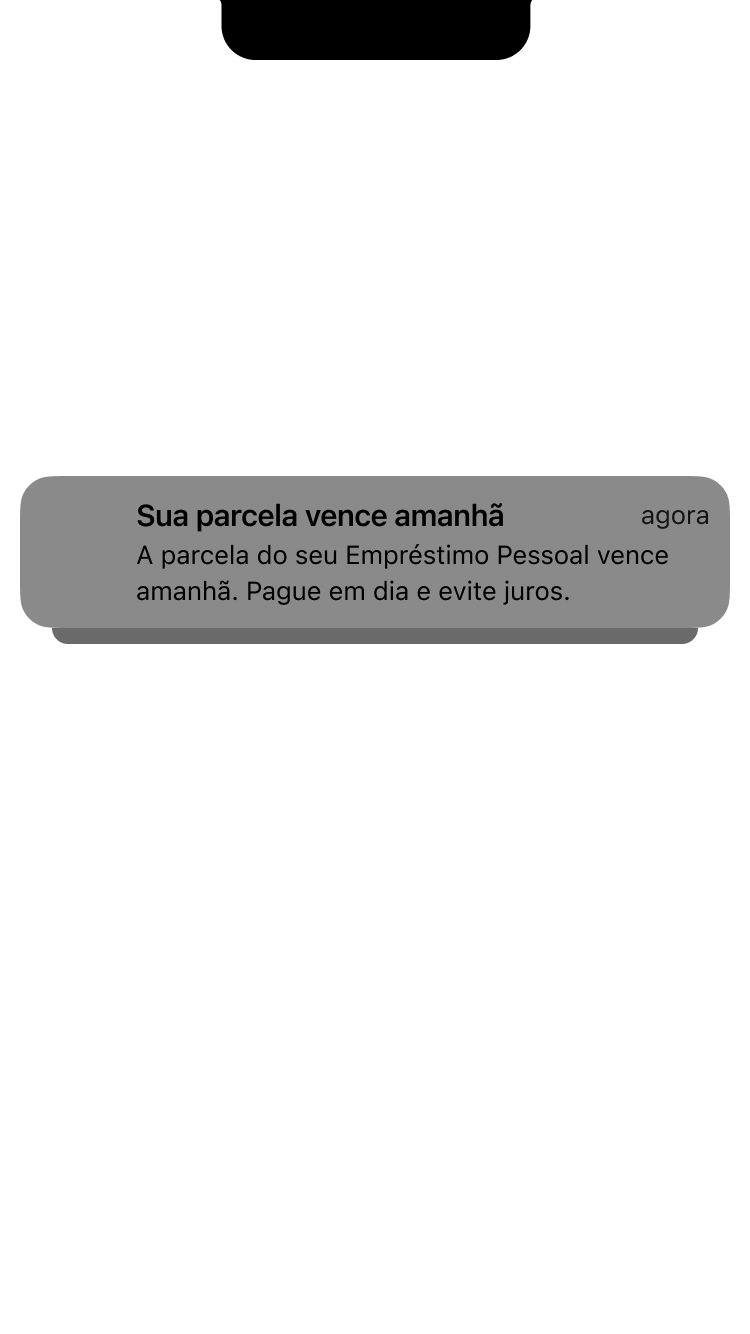 Push · sem débito automático