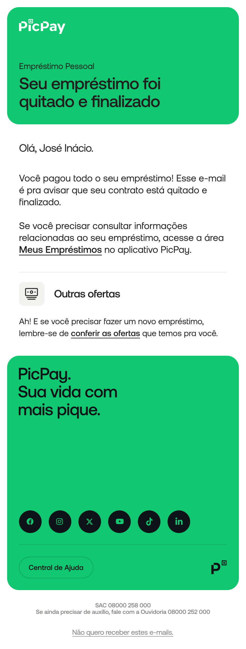 E-mail · quitado
