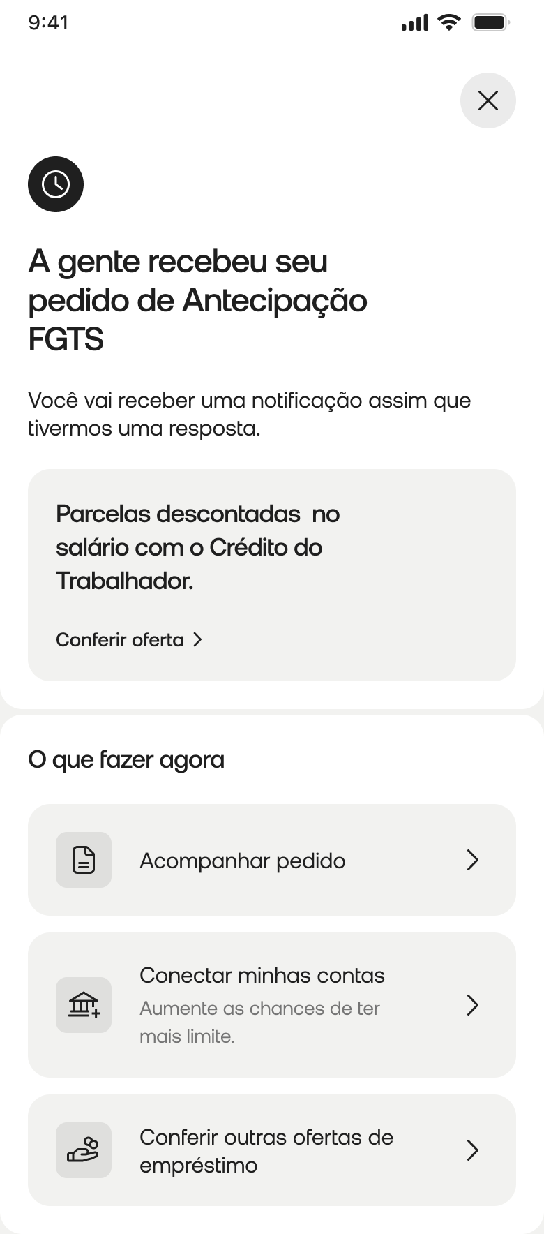 Pedido recebido