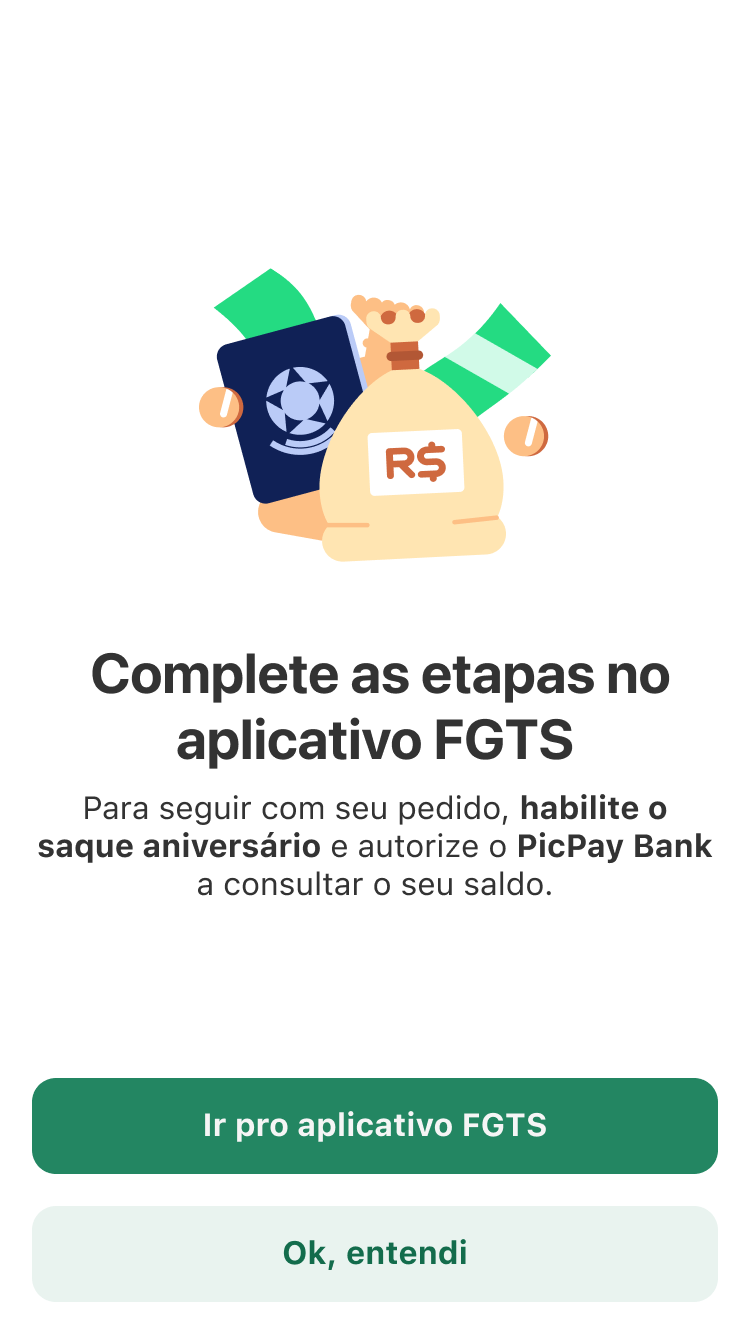 Erro · Saque-Aniversário não habilitado