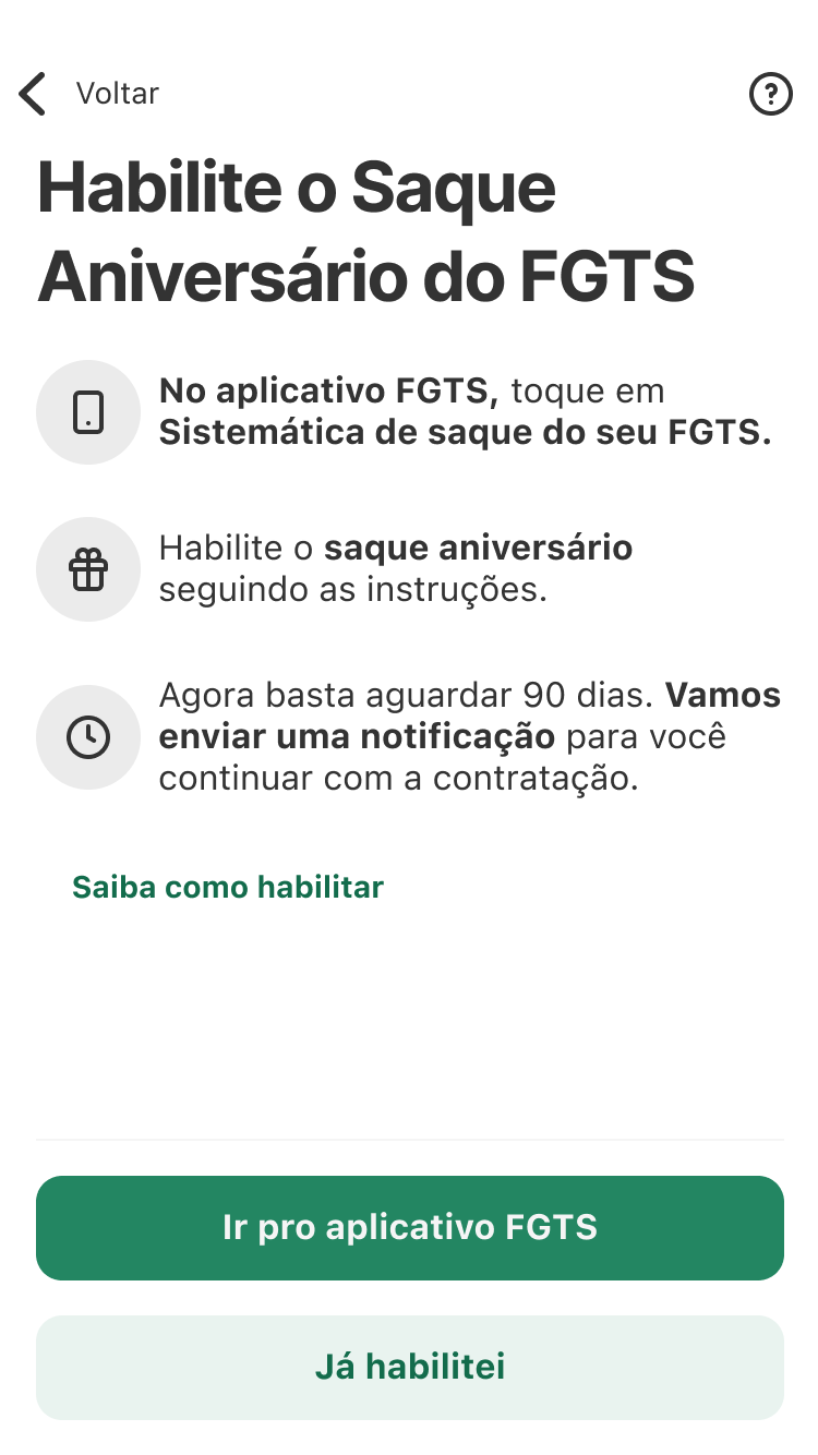 Instrução · Saque-Aniversário